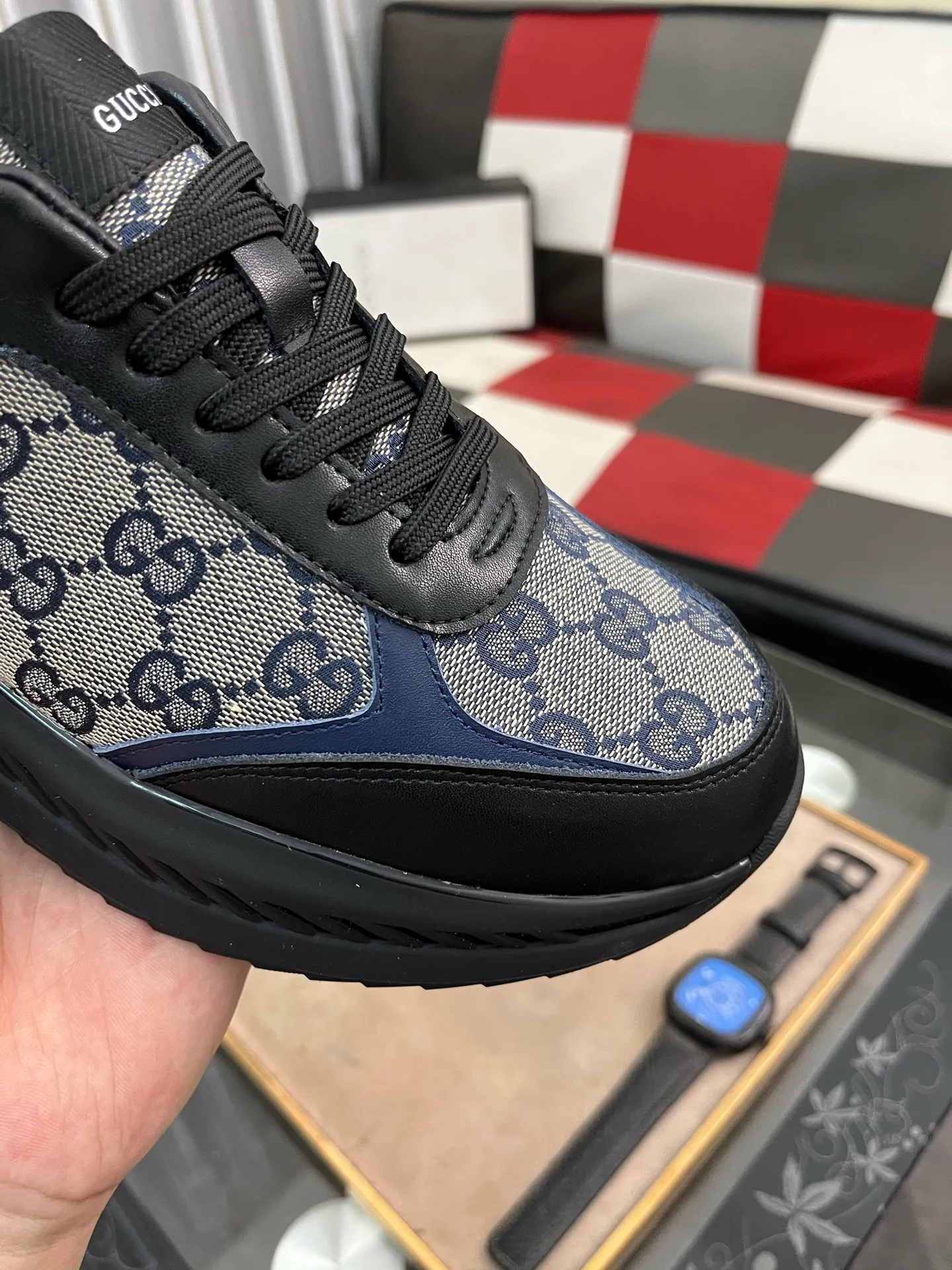 Men's shoes 💰458⌚️⌚️[GUCCI] The latest trendy men's casual shoes, the fabric is made of embossed cowhide imported from Italy, comfortable sheepskin lining + feet, the original outsole is wear-resistant and non-slip, high-level version, size: 38-444️⃣Colors available